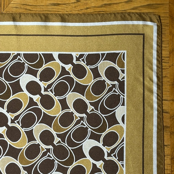 COACH Signature Silk Scarf - Picture 9 of 13